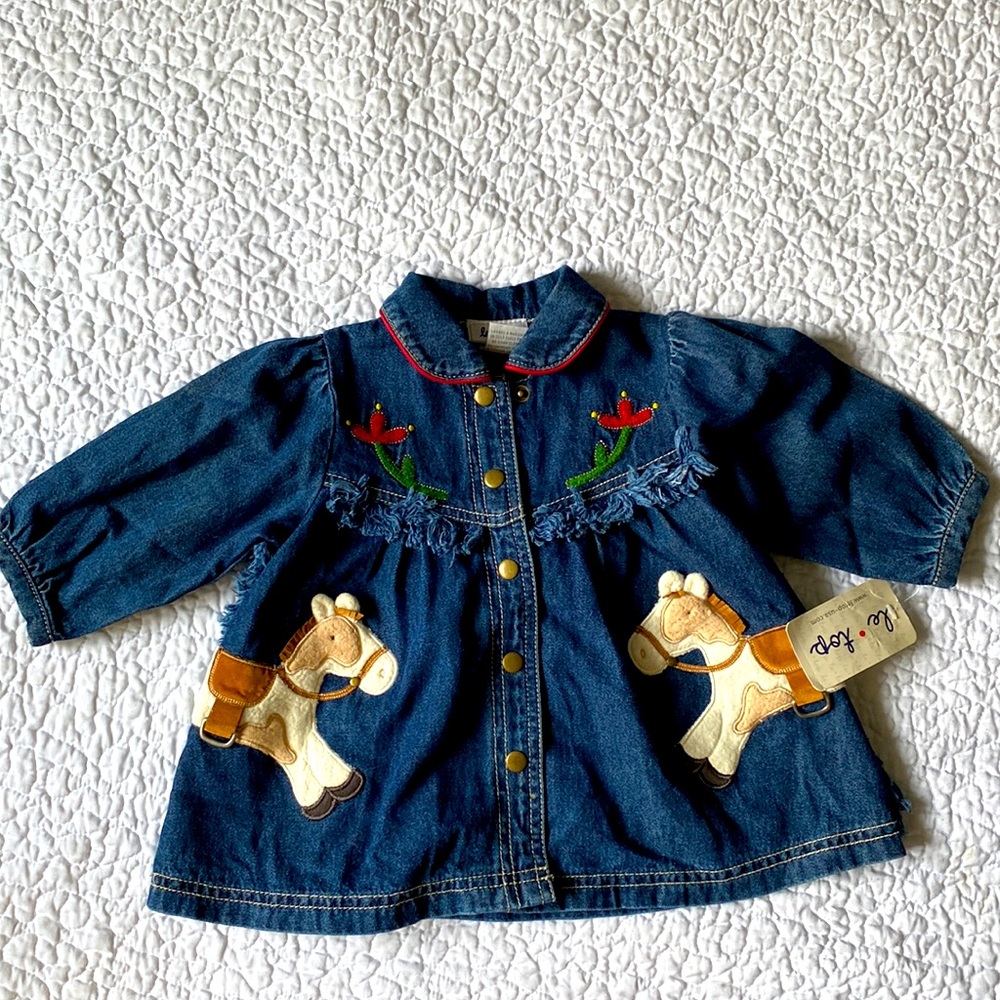 Baby girl denim jacket size 6 month